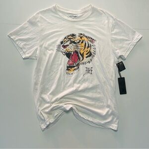 Ed Hardy White T-Shirt with Logo